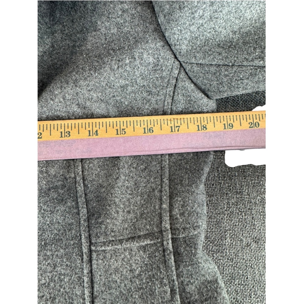 Calvin Klein Womens Heather Gray Funnel Neck Button Front Walker Coat Size Small - Picture 4 of 9
